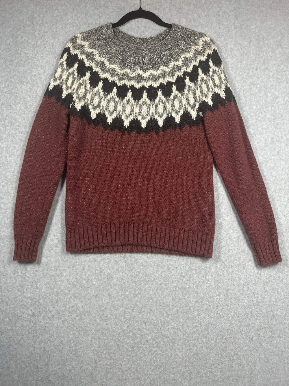 Abercrombie Fitch Nordic Style Fair Isle Sweater Women Small Multicolor Pullover